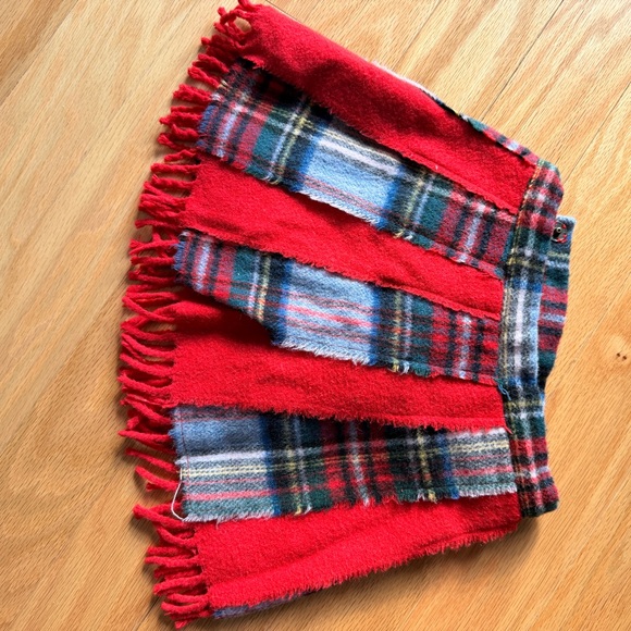 Jacadi Vibrant Plaid Skirt with Red Fringe - Picture 5 of 5